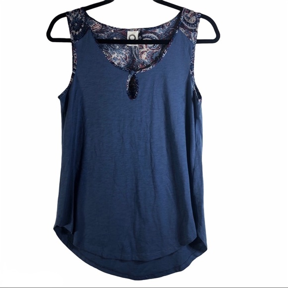 Anthropologie Akemi + Kin Blue Paisley Tank Top XS - Picture 1 of 3